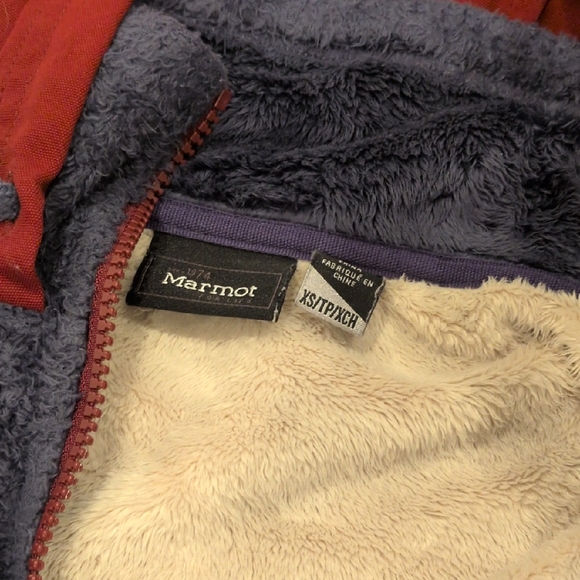 Marmot Jackets & Blazers - Marmot Navy and Cream Fleece Ski Jacket